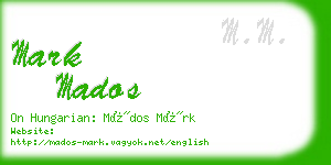 mark mados business card